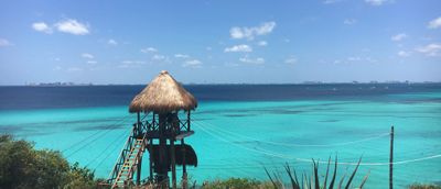 Turquoise Caribbean water off Isla Mujeres, Mexico